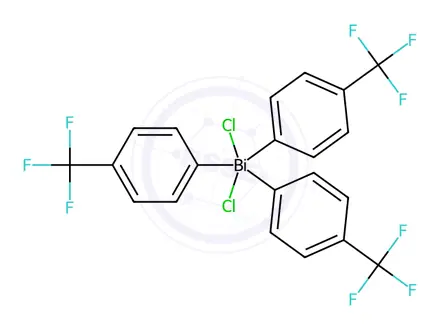 Chemical structure of Tris(4-trifluoromethylphenyl)bismuth Dichloride