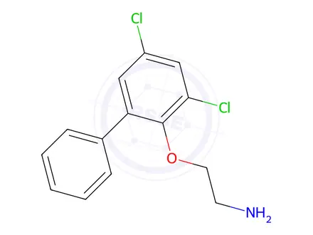 Chemical structure of 2,4-dichloro-6-phenylphenoxyethylamine