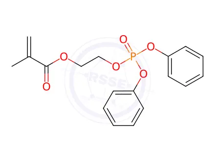 Chemical structure of Methacrylic acid, 2-hydroxyethyl ester diphenyl phosphate