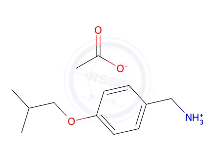 Chemical structure of 4-(2-Methylpropoxy)benzenemethanamine acetate