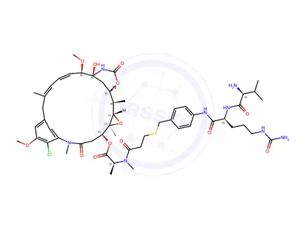 Chemical structure of vc-PABC-DM1