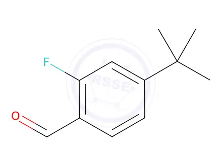 Chemical structure of Benzaldehyde, 4-(1,1-dimethylethyl)-2-fluoro-