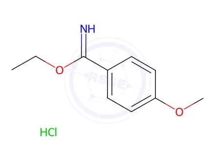 Chemical structure of Ethyl 4-methoxybenzenecarboximidate hydrochloride