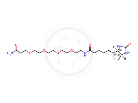 Chemical structure of Biotin-PEG4-Amide