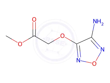 Chemical structure of Acetic acid, [(4-amino-1,2,5-oxadiazol-3-yl)oxy]-, methyl ester (9CI)