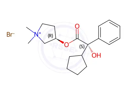 Chemical structure of Glycopyrrolate Impurity 24 Bromide