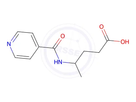 Chemical structure of 4-(Isonicotinamido)pentanoic acid