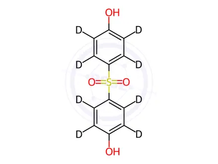 Chemical structure of Bisphenol S-[D8]