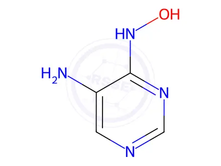 Chemical structure of 4(1H)-Pyrimidinone, 5-amino-, oxime (9CI)
