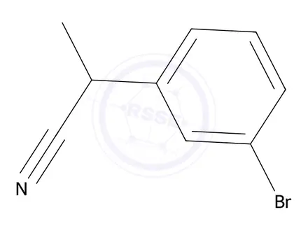 Chemical structure of 2-(3-bromophenyl)propanenitrile