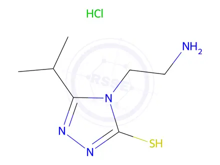 Chemical structure of 4-(2-Aminoethyl)-5-(propan-2-yl)-4h-1,2,4-triazole-3-thiol hydrochloride