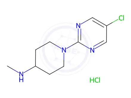 Chemical structure of 1-(5-Chloropyrimidin-2-yl)-N-methylpiperidin-4-amine hydrochloride