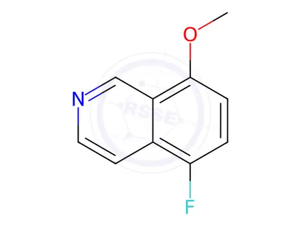 Chemical structure of 5-fluoro-8-methoxyisoquinoline