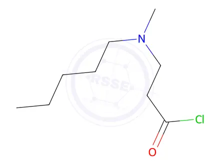 Chemical structure of 3-(methyl(pentyl)amino)propanoyl chloride