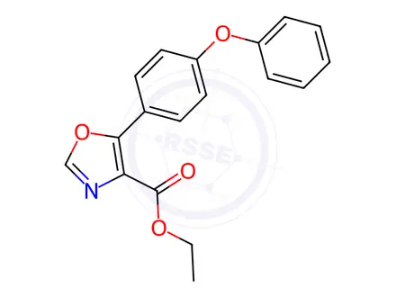 Chemical structure of 4-Oxazolecarboxylic acid, 5-(4-phenoxyphenyl)-, ethyl ester