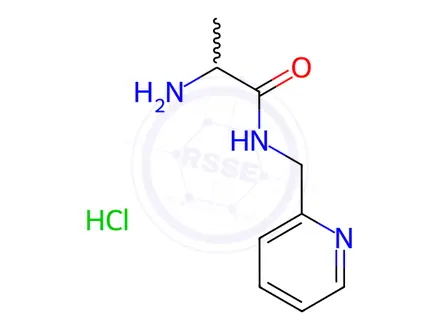 Chemical structure of 2-Amino-N-(2-pyridinylmethyl)propanamidehydrochloride