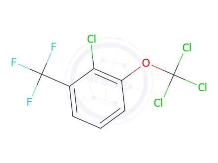 Chemical structure of 1417566-65-4 2-Chloro-1-(trichloromethoxy)-3-(trifluoromethyl)benzene