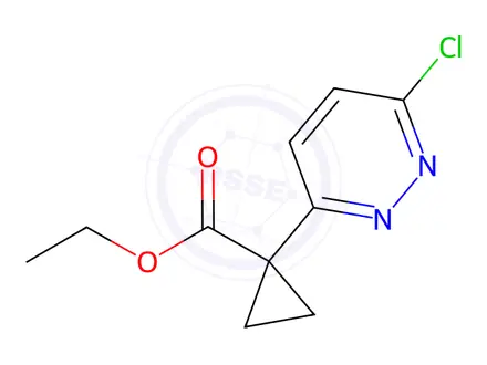 Chemical structure of Ethyl 1-(6-chloropyridazin-3-yl)cyclopropane-1-carboxylate