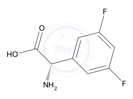 Chemical structure of (S)-2-Amino-2-(3,5-difluorophenyl)acetic acid
