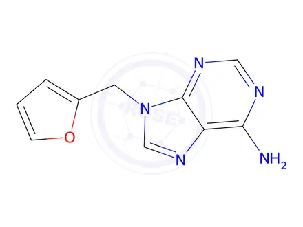 Chemical structure of 9-furfuryladenine