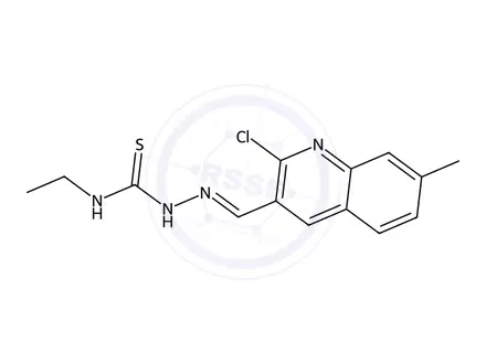 Chemical structure of 2-((2-Chloro-7-methylquinolin-3-yl)methylene)-N-ethylhydrazinecarbothioamide