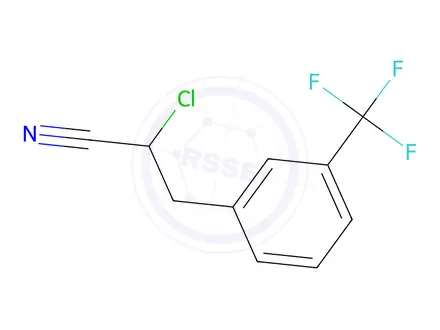 Chemical structure of 2-Chloro-3-(3-(trifluoromethyl)phenyl)propanenitrile
