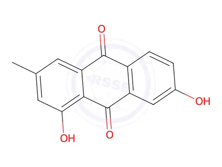 Chemical structure of 1,7-Dihydroxy-3-methylanthracene-9,10-dione