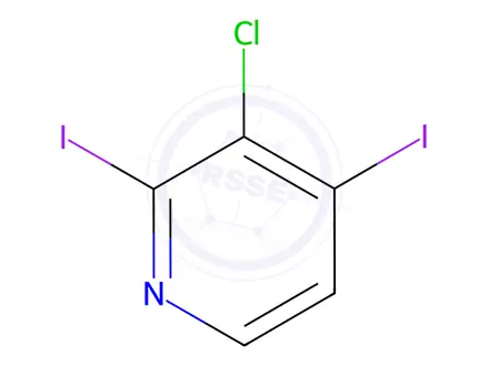 Chemical structure of 3-Chloro-2,4-diiodopyridine