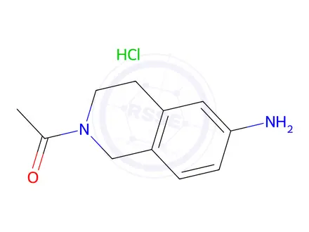 Chemical structure of 1-(6-Amino-3,4-dihydroisoquinolin-2(1H)-yl)ethan-1-one hydrochloride
