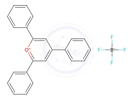 Chemical structure of 448-61-3 Pyrylium, 2,4,6-triphenyl-, tetrafluoroborate(1-) 2,4,6-Triphenylpyrylium tetrafluoroborate EINECS 207-186-4 2,4,6-Triphenylpyrylium fluoroborate