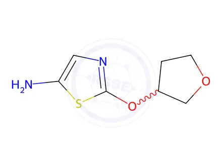 Chemical structure of 2-((Tetrahydrofuran-3-yl)oxy)thiazol-5-amine