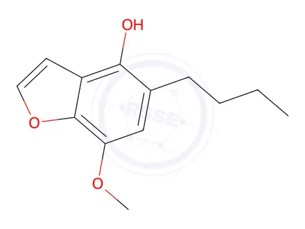 Chemical structure of 5-Butyl-7-methoxybenzofuran-4-ol