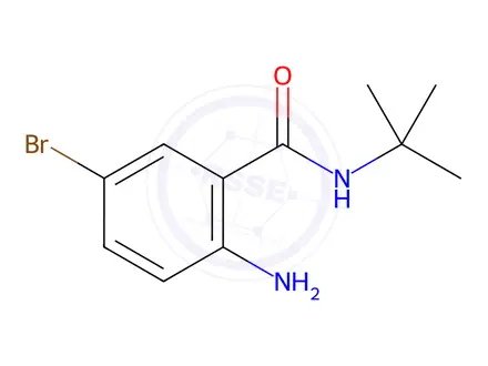 Chemical structure of Benzamide, 2-amino-5-bromo-N-(1,1-dimethylethyl)-