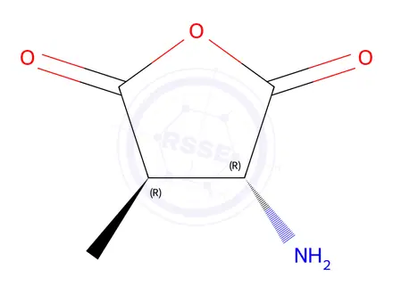Chemical structure of 2,5-Furandione,3-aminodihydro-4-methyl-,trans-(9CI)