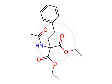 Chemical structure of Diethyl 2-acetamido-2-phenethylmalonate