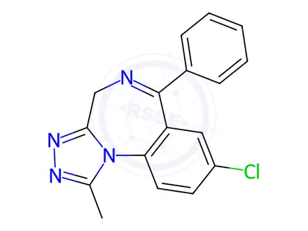 Chemical structure of Alprazolam
