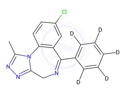 Chemical structure of Alprazolam-d5