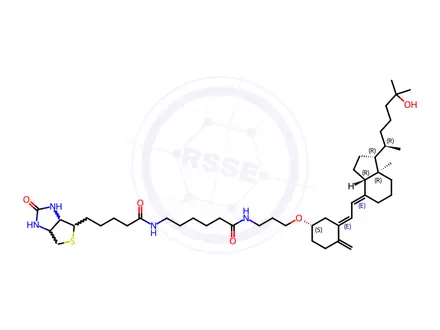 Chemical structure of 25-OH vitamin D3-LC-Biotin