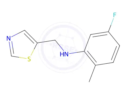 Chemical structure of 5-Fluoro-2-methyl-N-(thiazol-5-ylmethyl)aniline