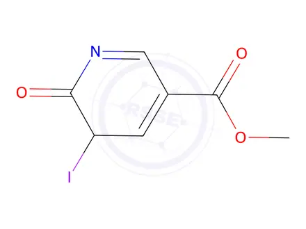 Chemical structure of Methyl 5-iodo-6-oxo-5,6-dihydropyridine-3-carboxylate