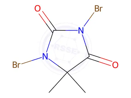 Chemical structure of 1,3-Dibromo-5,5-dimethylhydantoin
