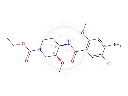 Chemical structure of Cisapride Benzamide Carbethoxy