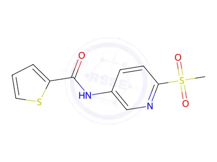 Chemical structure of n-(6-(Methylsulfonyl)pyridin-3-yl)thiophene-2-carboxamide