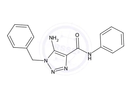 Chemical structure of 5-Amino-1-benzyl-N-phenyl-1H-1,2,3-triazole-4-carboxamide