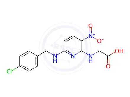 Chemical structure of 2-({6-[(4-chlorobenzyl)amino]-3-nitro-2-pyridinyl}amino)acetic acid
