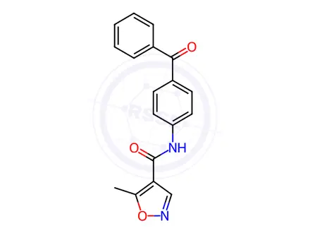 Chemical structure of N-(4-Benzoylphenyl)-5-methylisoxazole-4-carboxamide