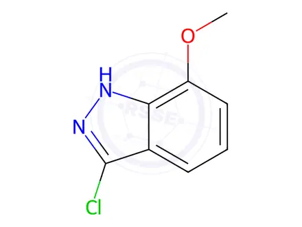 Chemical structure of 3-Chloro-7-methoxy-1H-indazole