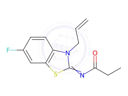 Chemical structure of N-(3-Allyl-6-fluorobenzo[d]thiazol-2(3H)-ylidene)propionamide