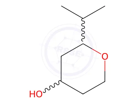 Chemical structure of 2-isopropyltetrahydro-2H-pyran-4-ol