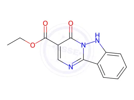 Chemical structure of ethyl 4-oxo-4,6-dihydropyrimido[1,2-b]indazole-3-carboxylate